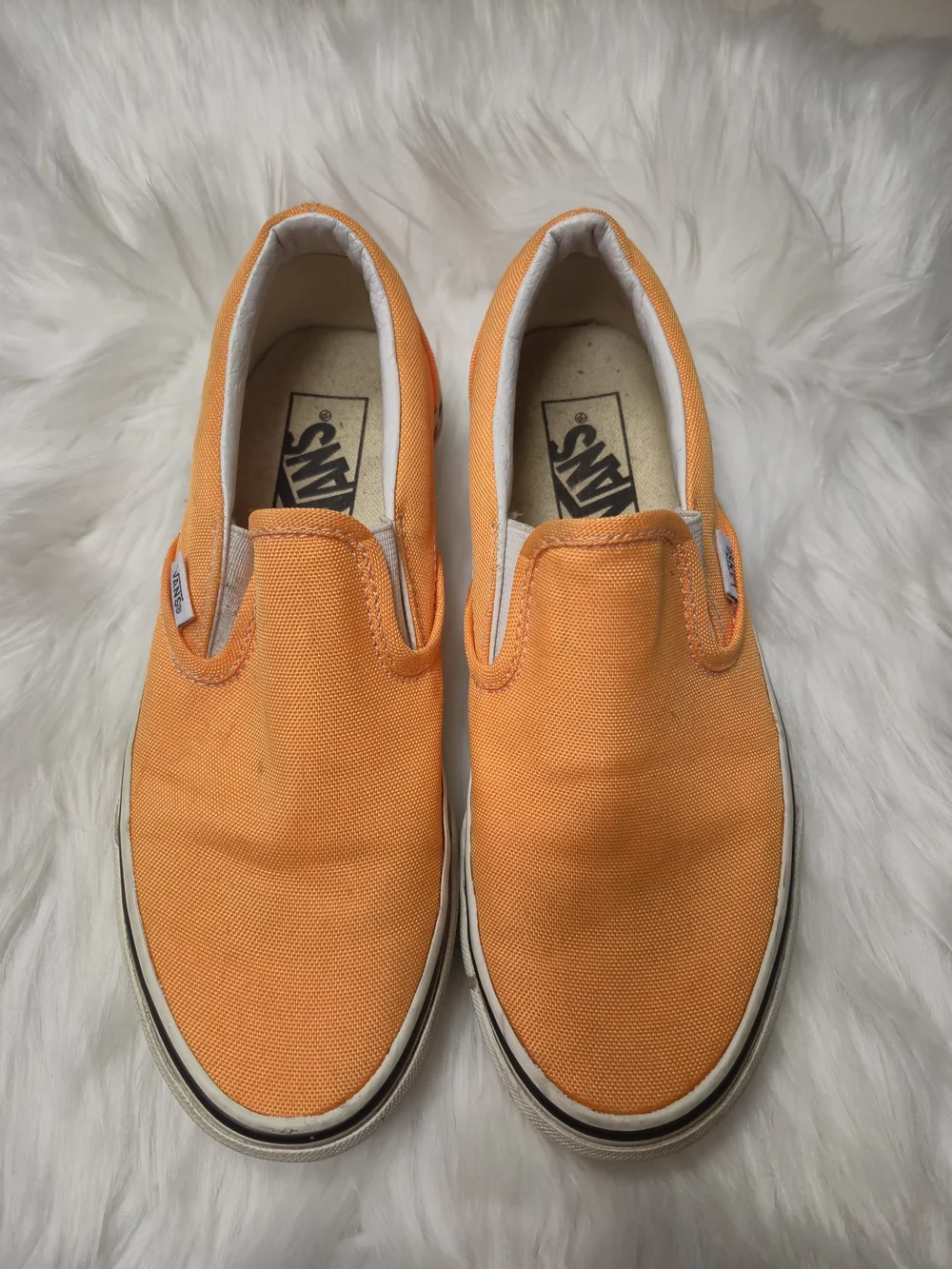 Vans Orange‎ Canvas Slip-On Loafers